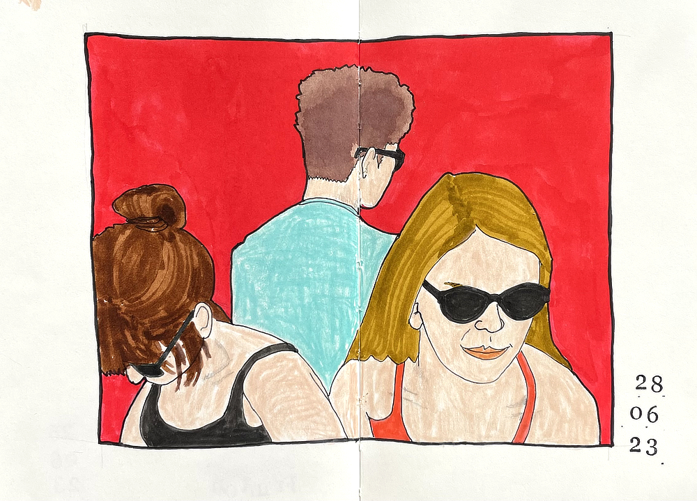 Sarah, Miranda and Blaise