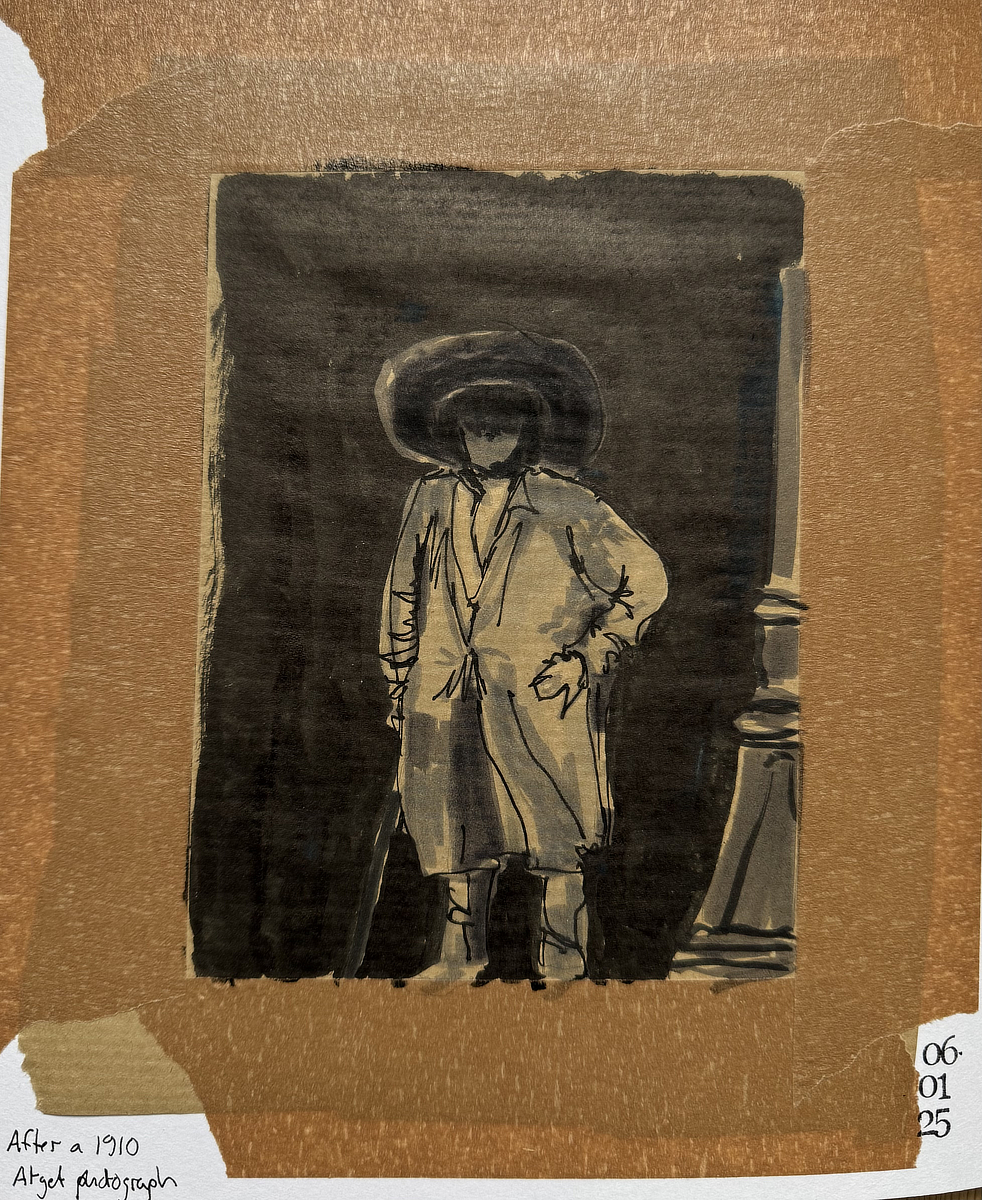 man after Atget photograph